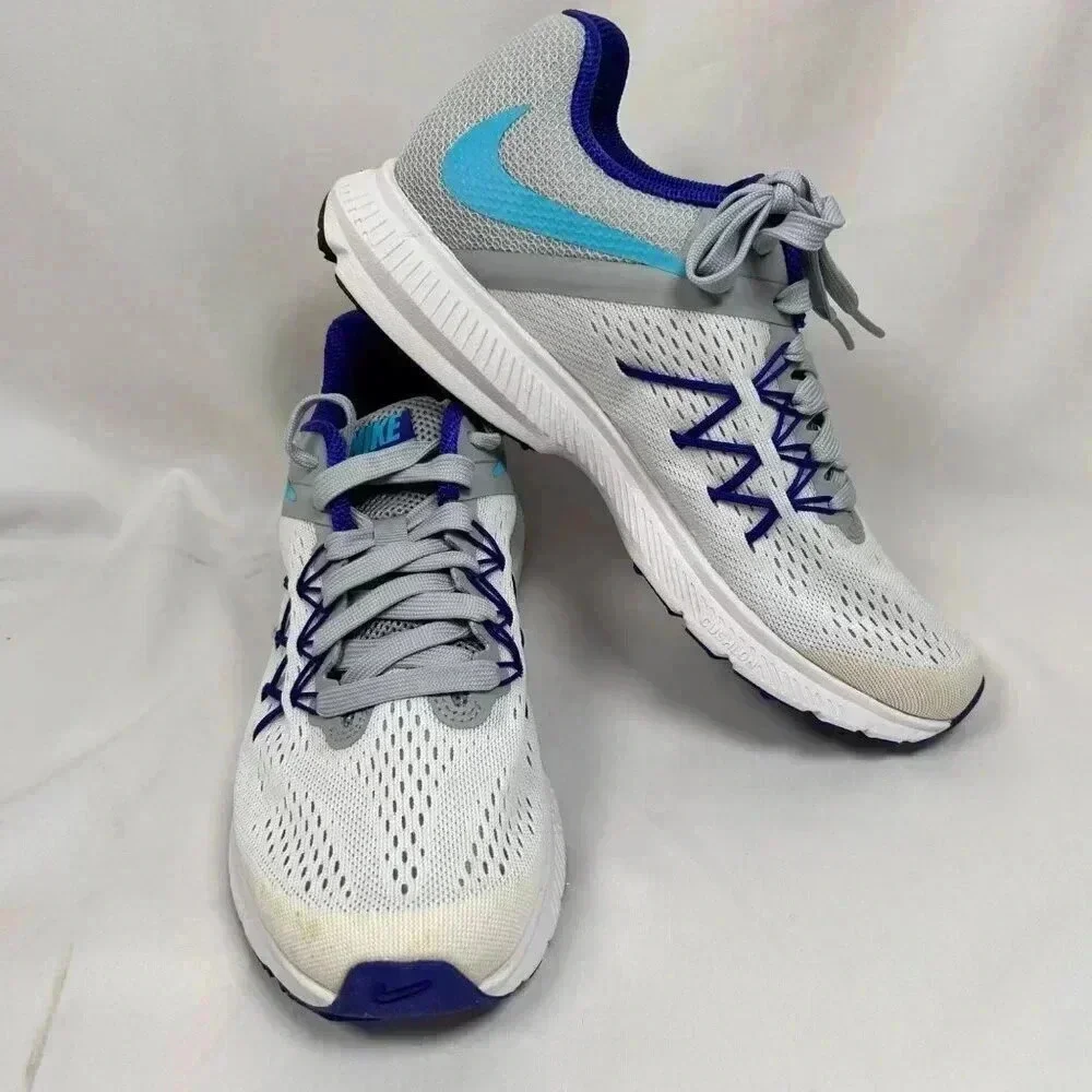 Nike Zoom Winflo 3 Size 8.5 Women Sneakers White Concorde Running Shoes
